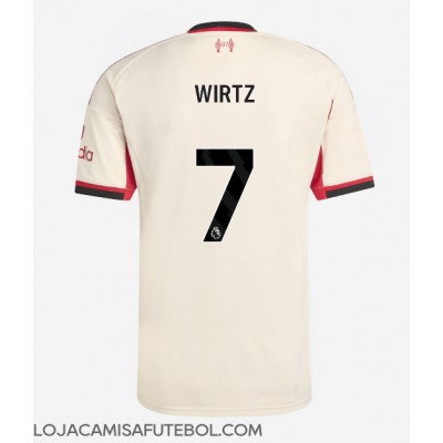 Camisa de Futebol Liverpool Florian Wirtz #7 Equipamento Secundário 2025-26 Manga Curta Camisa de Futebol Liverpool Florian Wirtz #7 Equipamento Secundário 2025-26 Manga Curta